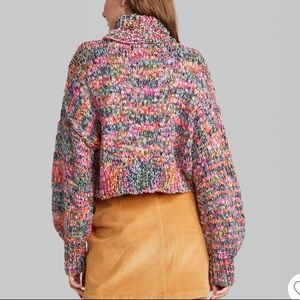 wild fable Multicolor Chunky Knit Cowl Sweater